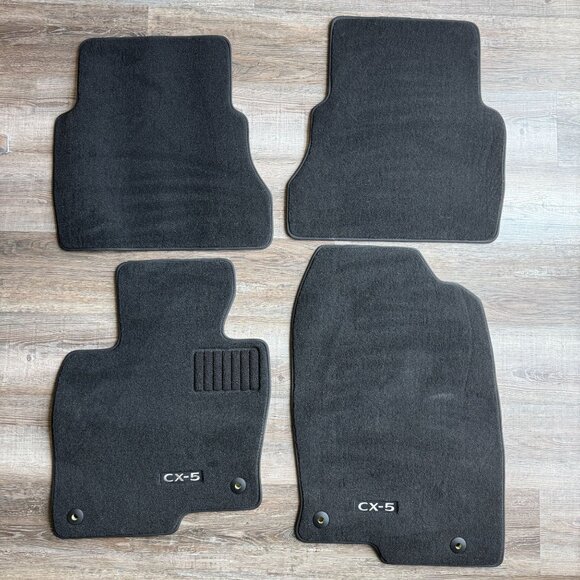 MAZDA CX-5 Floor Mats OEM 2017-Current Carpet Black Set 4 out of 4 KBG6-68G40 - Picture 1 of 8